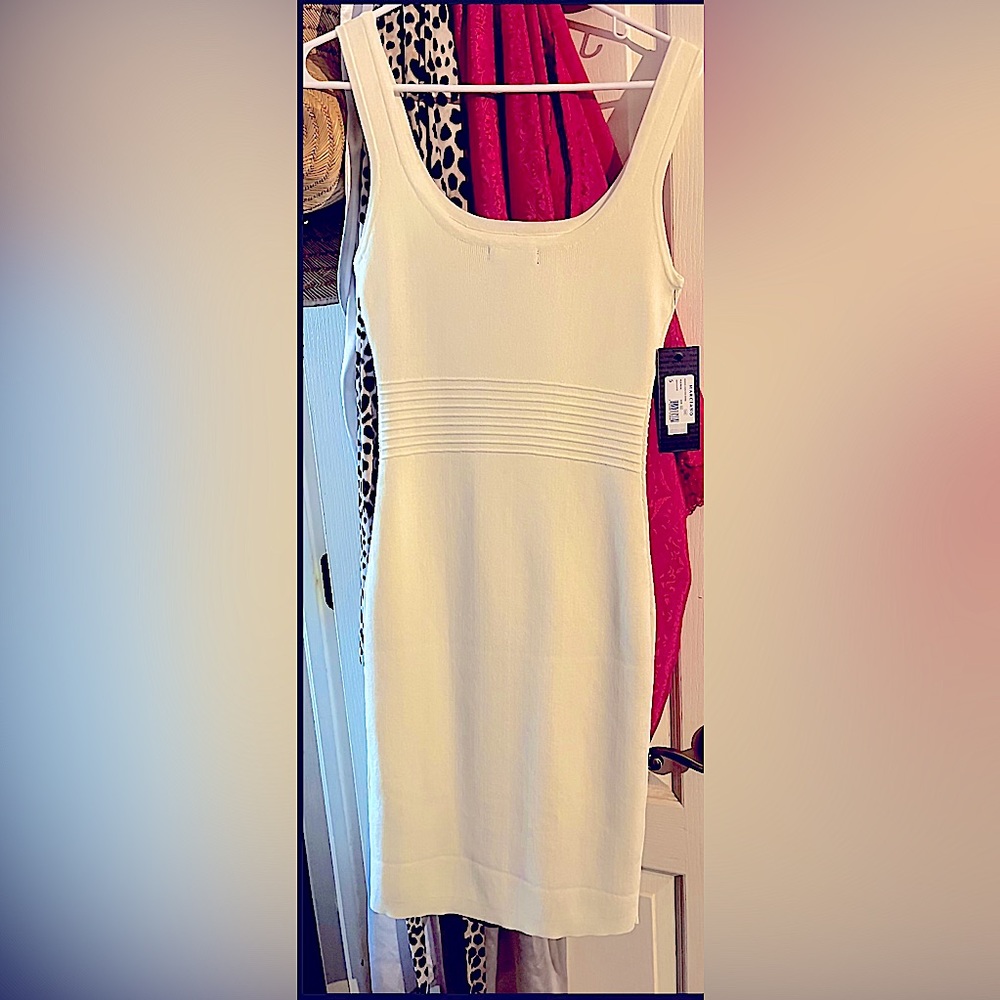 MARCIANO size small. White/creme mini dress.